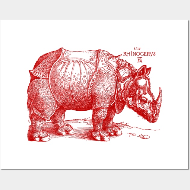 Albrecht Durer's Rhinoceros Wall Art by Pixelchicken